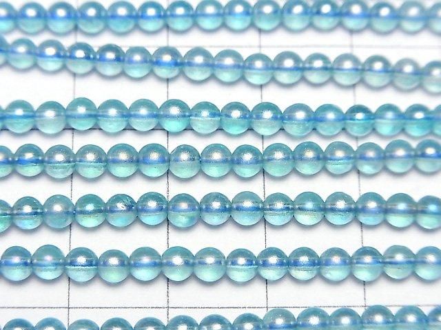 [Video] Light blue flash crystal Round 3mm 1strand beads (aprx.13inch/32cm)
