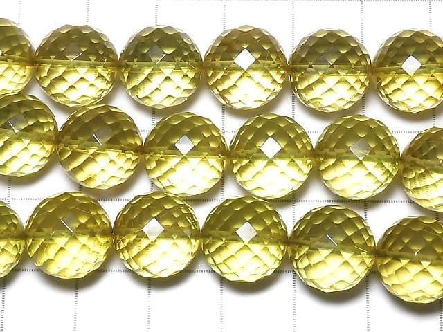 [Video][One of a kind] Green Amber AAA- Faceted Round 11.5mm 1strand beads (aprx.16inch/40cm) NO.10