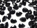 [Video]High Quality Black Spinel AAA Loose stone Pear shape Faceted 8x6mm 5pcs