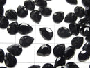 [Video]High Quality Black Spinel AAA Loose stone Pear shape Faceted 8x6mm 5pcs