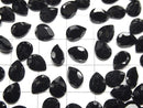 [Video]High Quality Black Spinel AAA Loose stone Pear shape Faceted 8x6mm 5pcs