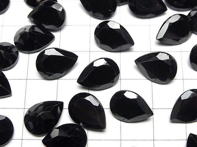 [Video]High Quality Black Spinel AAA Loose stone Pear shape Faceted 14x10mm 1pc