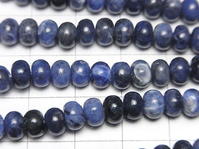 [Video]Sodalite AA++ Rondelle 6x6x4mm 1strand beads (aprx.14inch/35cm)