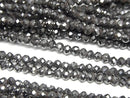 [Video]High Quality! Magnetic! Hematite Rough Faceted Round 3mm 1strand beads (aprx.14inch/35cm)
