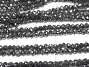 [Video]High Quality! Magnetic! Hematite Rough Faceted Round 3mm 1strand beads (aprx.14inch/35cm)