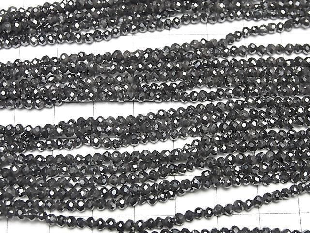 [Video]High Quality! Magnetic! Hematite Rough Faceted Round 3mm 1strand beads (aprx.14inch/35cm)
