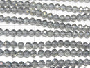 [Video]High Quality! Gray Flash Crystal Faceted Round 3mm 1strand beads (aprx.15inch/36cm)