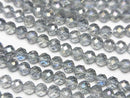 [Video]High Quality! Gray Flash Crystal Faceted Round 4mm 1strand beads (aprx.15inch/36cm)