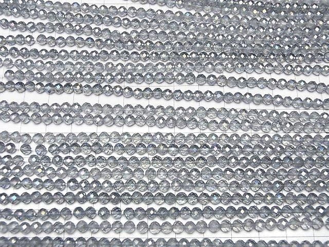 [Video]High Quality! Gray Flash Crystal Faceted Round 4mm 1strand beads (aprx.15inch/36cm)