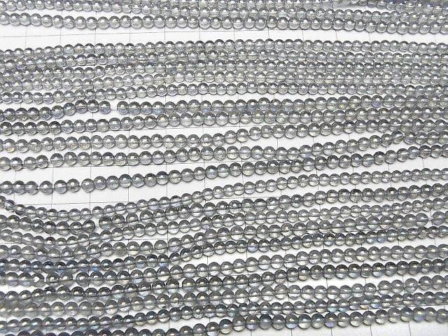 [Video] Gray Flash Crystal Round 3mm 1strand beads (aprx.15inch/36cm)