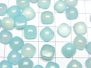 [Video] Sea Blue Chalcedony AAA Square Cabochon 8x8mm 3pcs