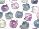 [Video] Multicolor Fluorite AAA Cat Motif 13x13mm [Vertical Hole] 5pcs