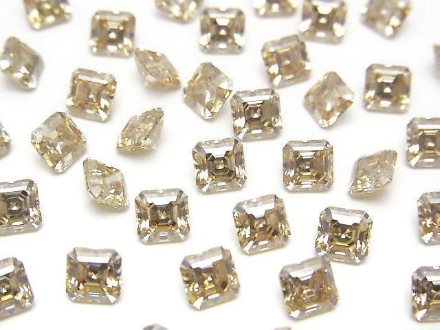 [Video] Moissanite AAA Loose stone Square Faceted 5x5mm [Champagne] 1pc