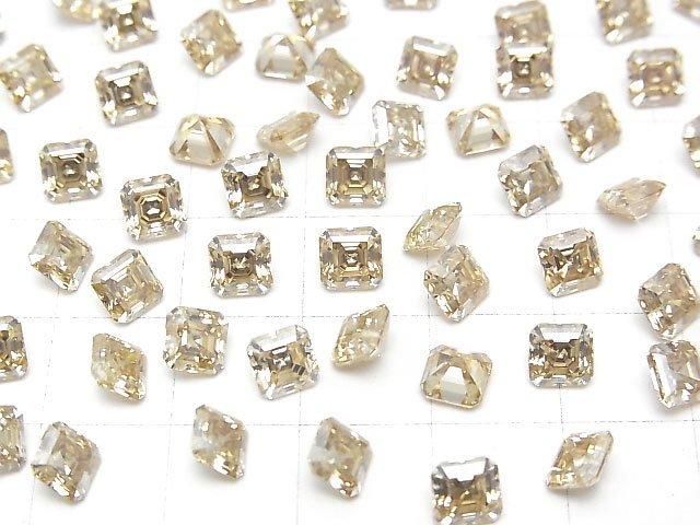 [Video] Moissanite AAA Loose stone Square Faceted 5x5mm [Champagne] 1pc
