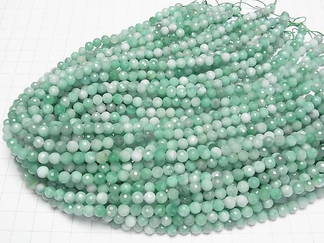 [Video]High Quality! Brazilian Emerald AA++ Faceted Round 6mm half or 1strand beads (aprx.15inch/36cm)