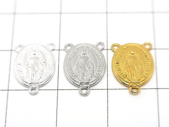 Silver925 Miraculous Medal, Rosary Part 13x8.5mm [No coating] [Rhodium Plated] [18KGP] 1pc