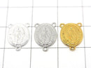 Silver925 Miraculous Medal, Rosary Parts 13x8.5mm [No coating] [Rhodium Plated] [18KGP] 1pc