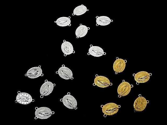 Silver925 Miraculous Medal, Rosary Part 13x8.5mm [No coating] [Rhodium Plated] [18KGP] 1pc