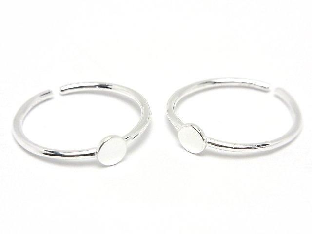 [Video] Silver925 Ring, Round Disc 4mm, No Coating, One Size Fits All, 1pc