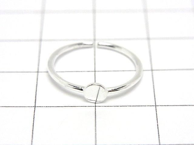 [Video] Silver925 Ring, Round Disc 4mm, No Coating, One Size Fits All, 1pc