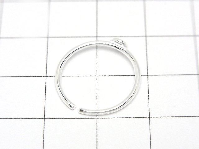 [Video] Silver925 Ring, Round Disc 4mm, No Coating, One Size Fits All, 1pc