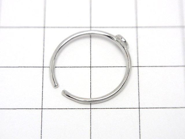 [Video] Silver925 Ring, Round Disc 4mm, Rhodium Plated, One Size Fits All, 1pc