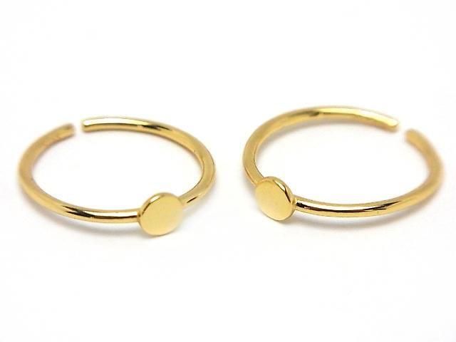 [Video] Silver925 Ring, Round, 4mm Disc, 18KGP, One Size Fits All, 1pc