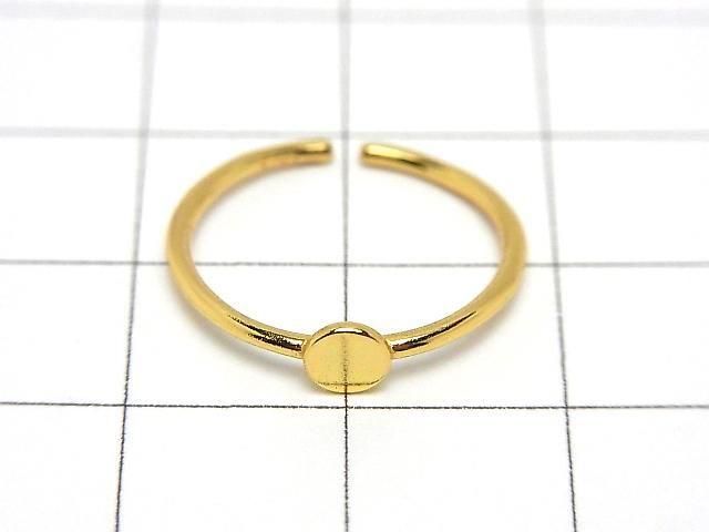 [Video] Silver925 Ring, Round, 4mm Disc, 18KGP, One Size Fits All, 1pc