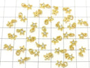 Metal parts Star motif charm 5.5x5.5mm Gold color (with CZ) 3pcs