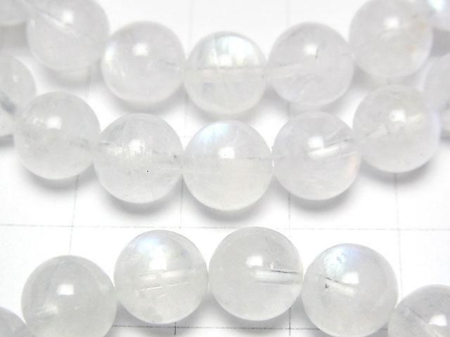 [Video] Rainbow Moonstone AAA- Round 8mm Bracelet