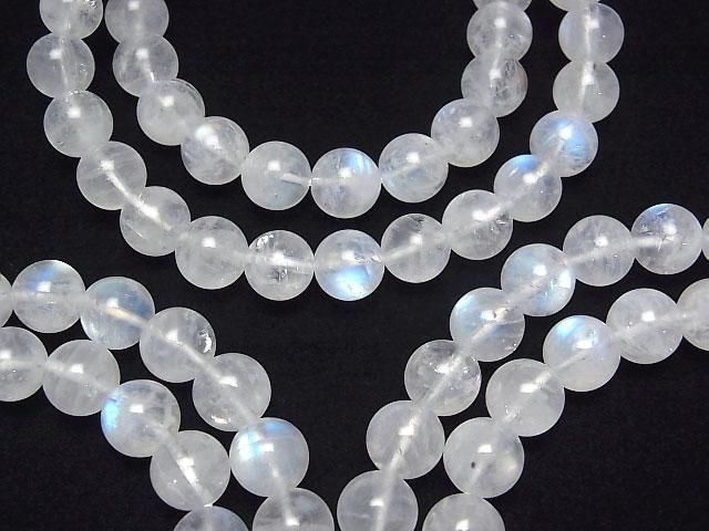 [Video] Rainbow Moonstone AAA- Round 8mm Bracelet