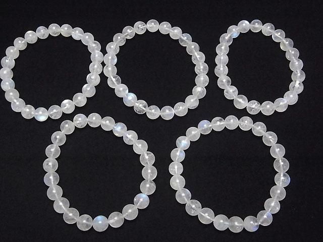 [Video] Rainbow Moonstone AAA- Round 8.5mm Bracelet