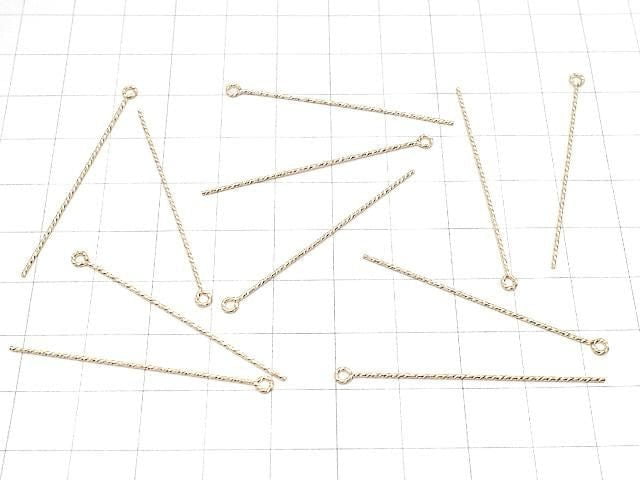 14KGF Eye Pin [0.76x44.5mm] Sparkle 1pc