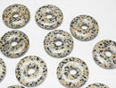 [Video] Dalmatian Jasper Coin (Donut) 30x30mm 1pc