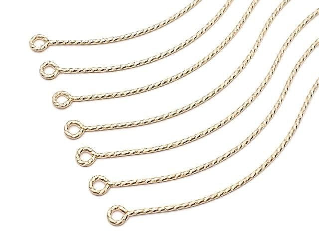 14KGF Eye Pin [0.76x61.5mm] Sparkle 1pc