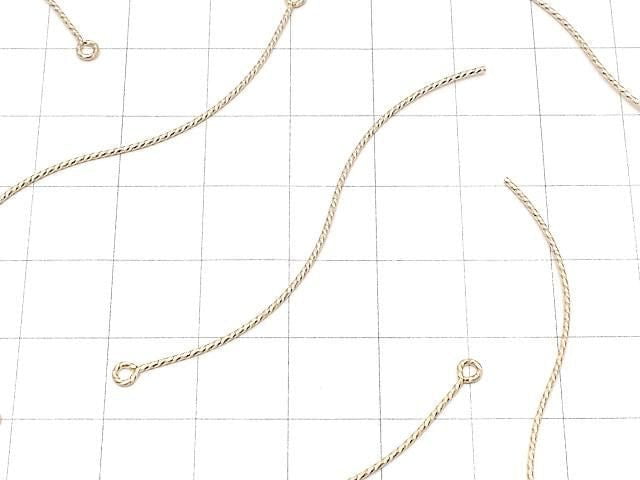 14KGF Eye Pin [0.76x61.5mm] Sparkle 1pc