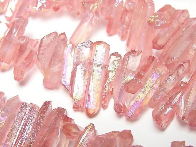 [Video] Crystal Natural Point Cut AB Coating Red Color 1 Strand Beads (aprx.15inch/37cm)