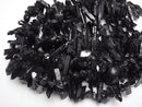 [Video] Crystal Natural Point Cut Black Color Coating 1strand beads (aprx.15inch/37cm)