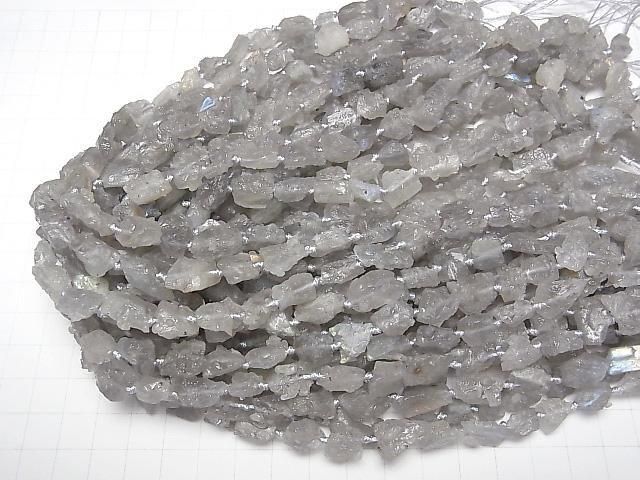 [Video]Labradorite AA Rough Rock Nugget 1strand beads (aprx.15inch/38cm)