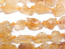 [Video]Citrine AA++ Rough Rock Nugget 1strand beads (aprx.15inch/38cm)
