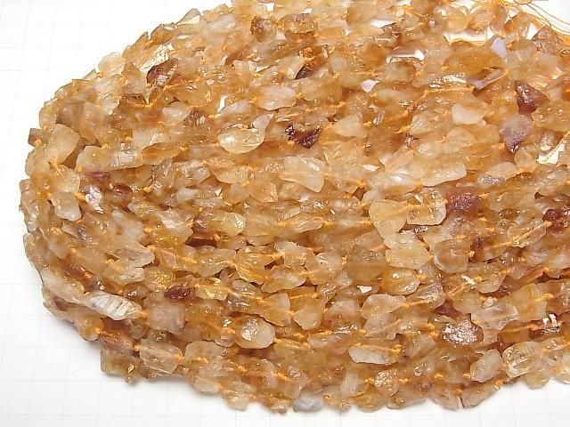 [Video]Citrine AA++ Rough Rock Nugget 1strand beads (aprx.15inch/38cm)