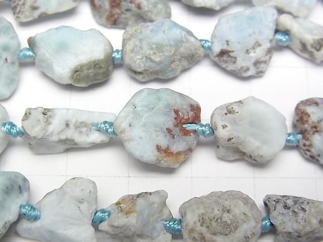 [Video] Larimar Pectolite A+ Rough Rock Nugget 1strand beads (aprx.15inch/38cm)