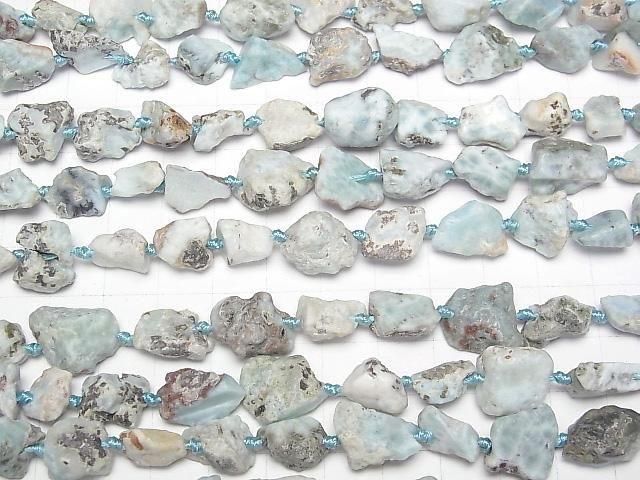 [Video] Larimar Pectolite A+ Rough Rock Nugget 1strand beads (aprx.15inch/38cm)