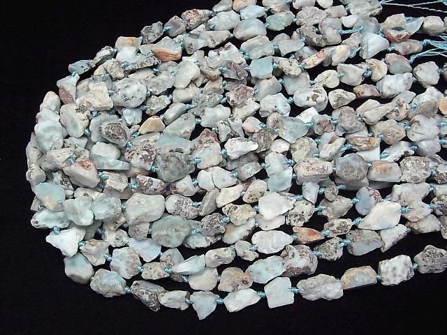 [Video] Larimar Pectolite A+ Rough Rock Nugget 1strand beads (aprx.15inch/38cm)