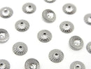 Metal parts bead cap 6x6x1.6mm silver color 10pcs