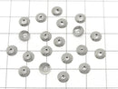 Metal parts bead cap 6x6x1.6mm silver color 10pcs