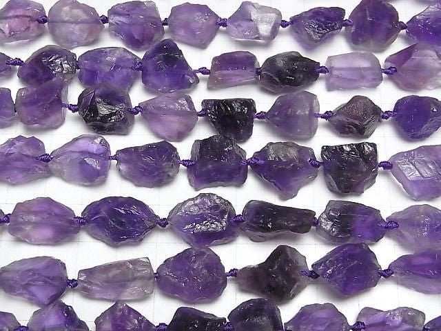 [Video]Amethyst Rough Rock Nugget 1strand beads (aprx.15inch/36cm)