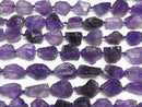 [Video]Amethyst Rough Rock Nugget 1strand beads (aprx.15inch/36cm)