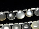 [Video]High Quality White-Gray Moonstone AA++ Chestnut (Smooth) 10x10mm 1strand (18pcs)