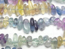 [Video] Multicolor Fluorite AAA Chips (Small Nugget) Color Gradation 1strand beads (aprx.15inch/36cm)